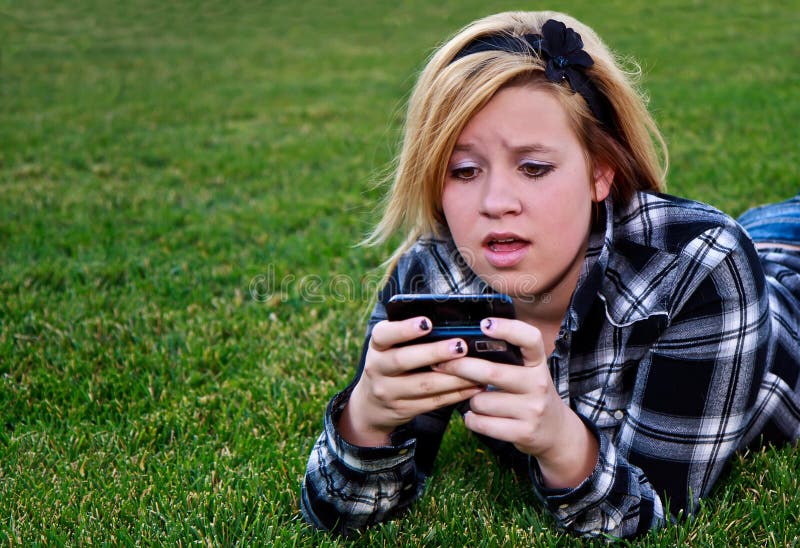 Attractive teenage girl enjoying outdoor setting