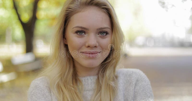 Attractive woman in park