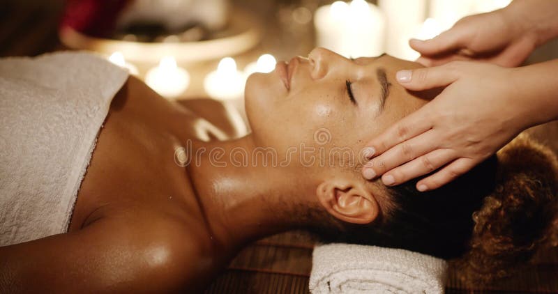 Attractive Woman Getting Spa Treatment