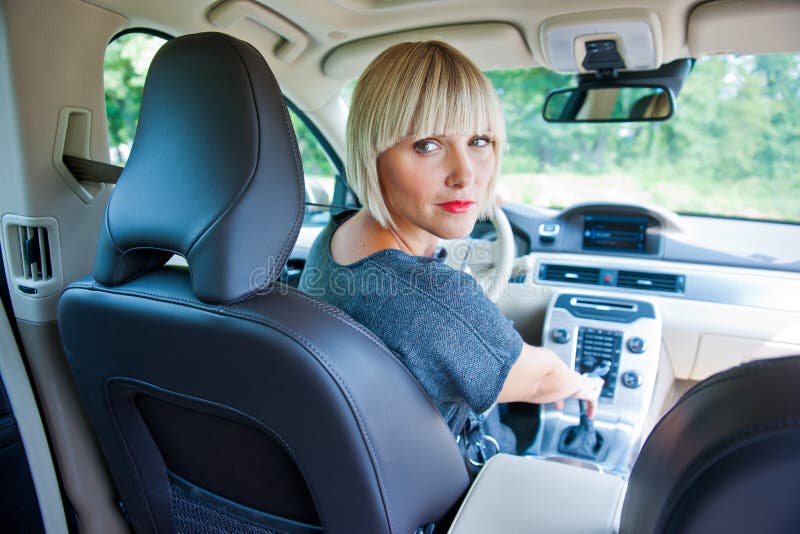 Woman parking car stock photo. Image of girl, looking 31864594