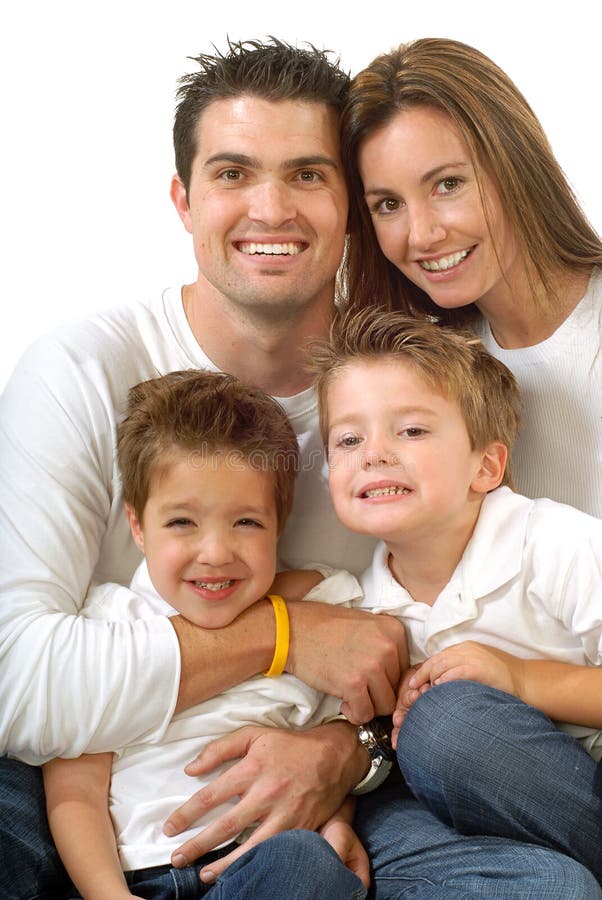 Attractive young family royalty free stock images