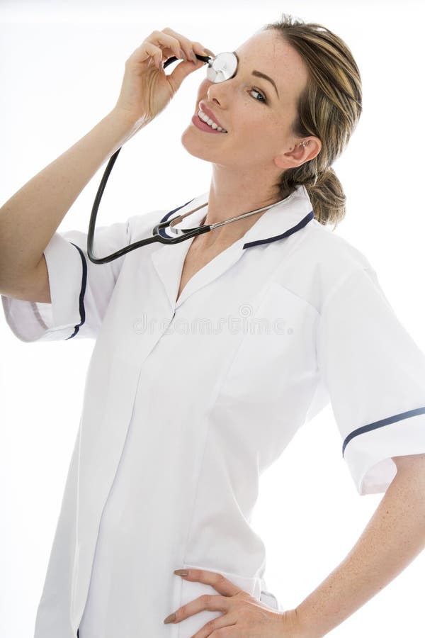 Young Attractive Female Doctor Nurse Stock Image - Image 