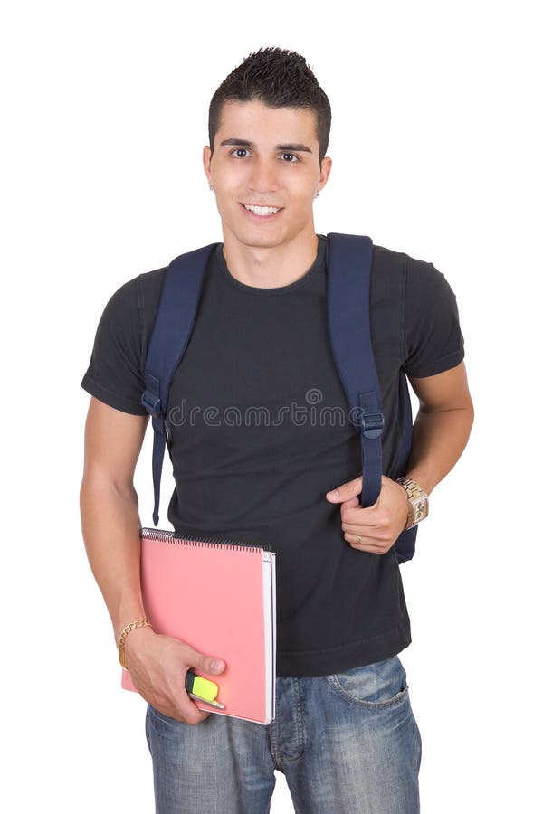 Attractive young male student royalty free stock image