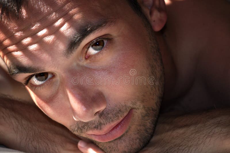 Attractive young man stock photos