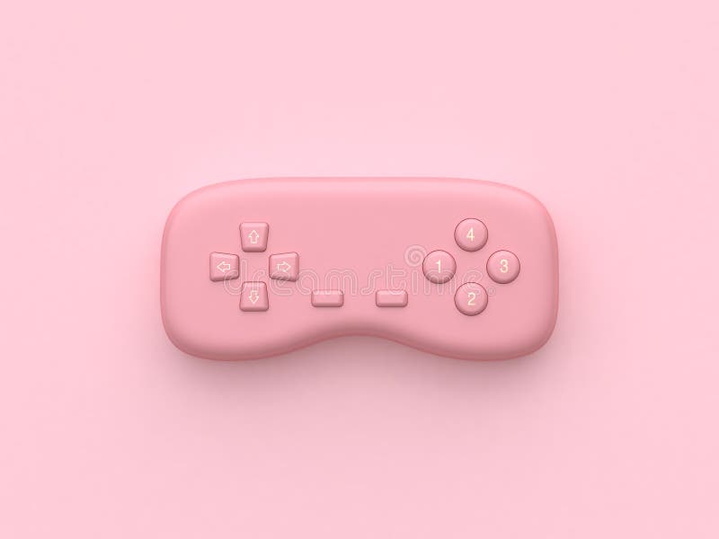 Attrezzatura astratta minima di tecnologia di rosa della rappresentazione della leva di comando 3d dei video giochi illustrazione vettoriale