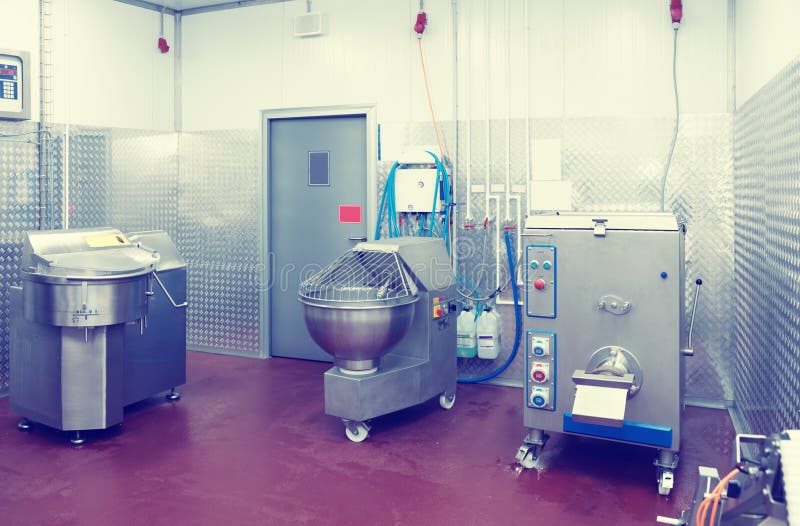 Attrezzatura di lavorazione della carne professionale, tonificata immagini stock libere da diritti Attrezzatura di lavorazione della carne professionale, tonificata immagini stock libere da diritti