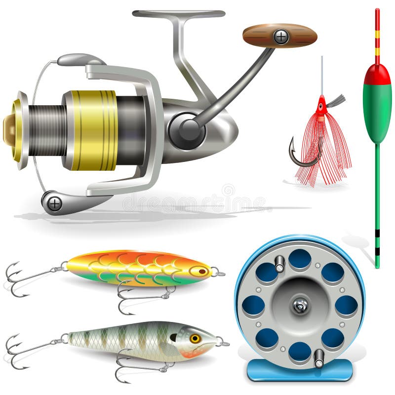 Attrezzatura di pesca di vettore royalty illustrazione gratis