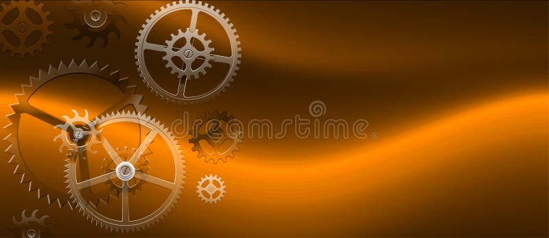 Attrezzature per tecnologia industriale vettoriale in uno sfondo dorato luminoso royalty illustrazione gratis Attrezzature per tecnologia industriale vettoriale in uno sfondo dorato luminoso royalty illustrazione gratis