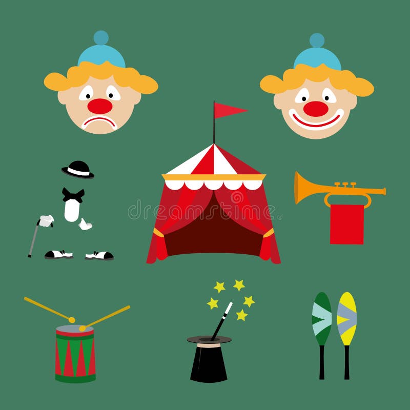 The attributes of the circus royalty free illustration The attributes of the circus royalty free illustration