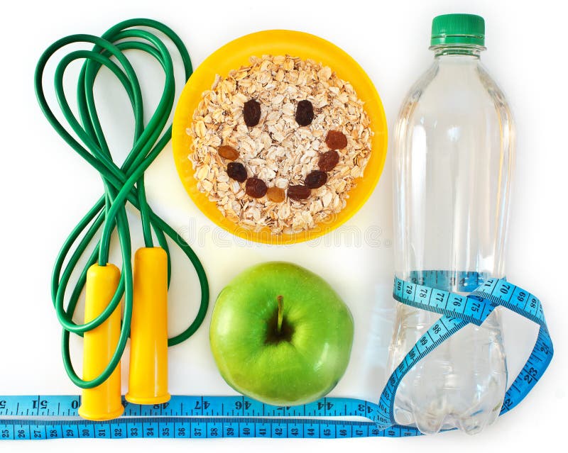 Attributes of a healthy lifestyle royalty free stock images Attributes of a healthy lifestyle royalty free stock images