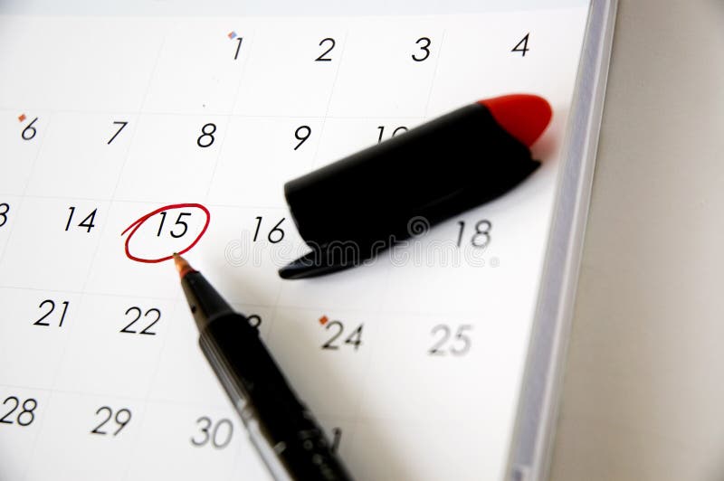 Data limite quinze foto de stock royalty free