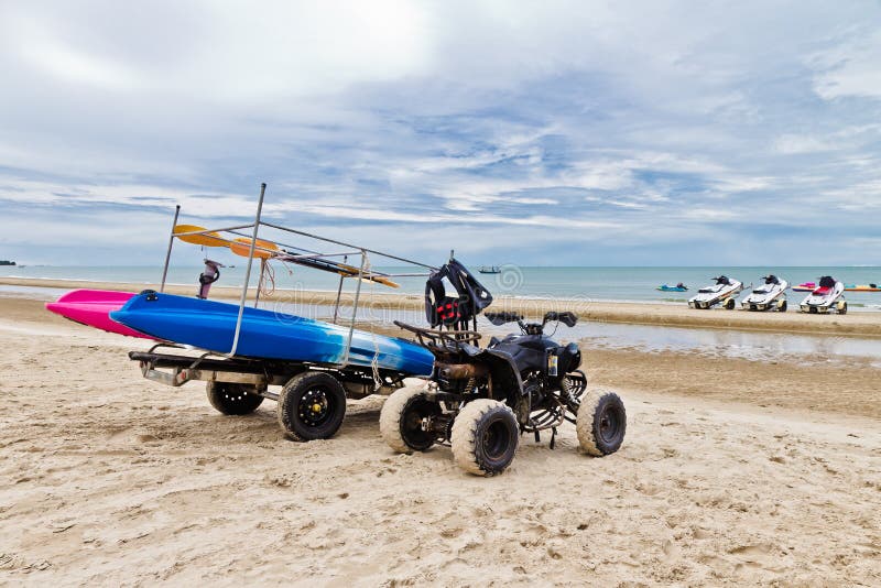 ATV on the Beach. stock image. Image of beauty, calm 20407167