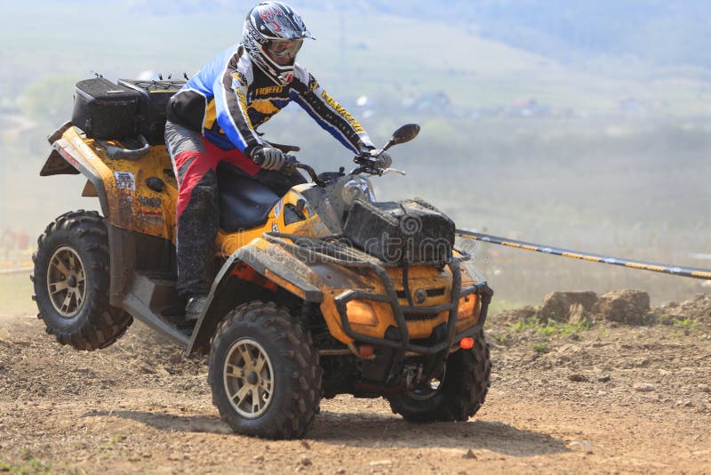 Quad motorcycle racing stock photo. Image of carburettor 1508588