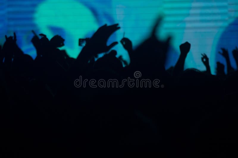 Au concert de techno photographie stock