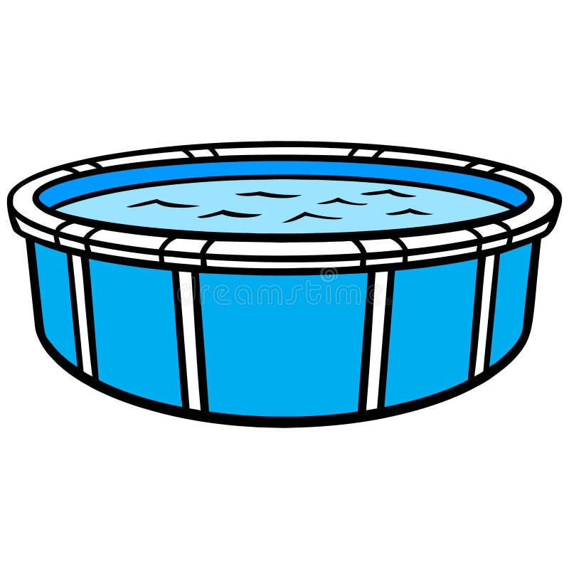 Бассейн рисунок легкий
