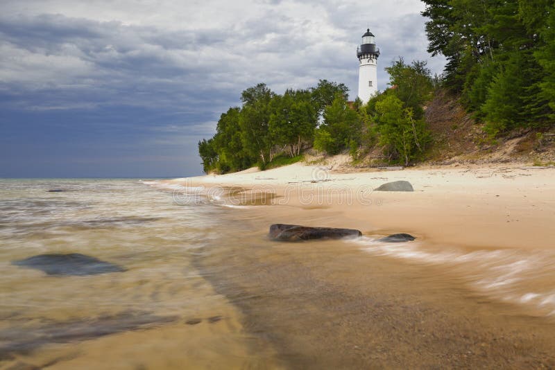 Au Sable Lighthouse. stock photography