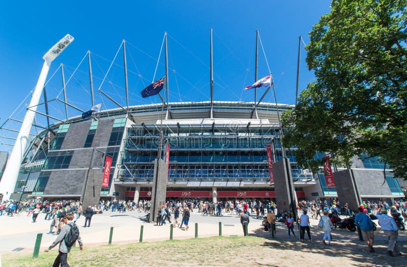 Au sol de cricket de Melbourne photos stock Au sol de cricket de Melbourne photos stock