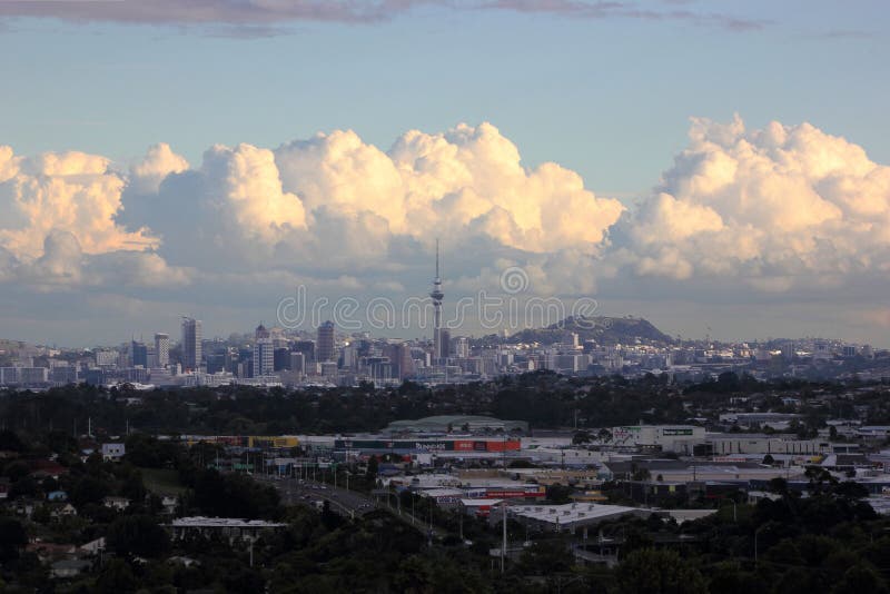 Auckland nieba wierza zdjęcie royalty free