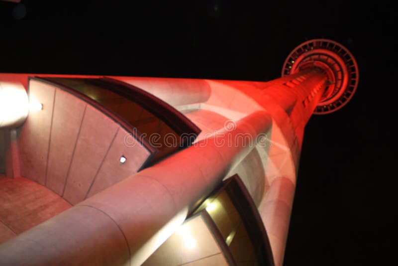 Auckland Sky Tower by Night Stock Image Image of light, night 9191085