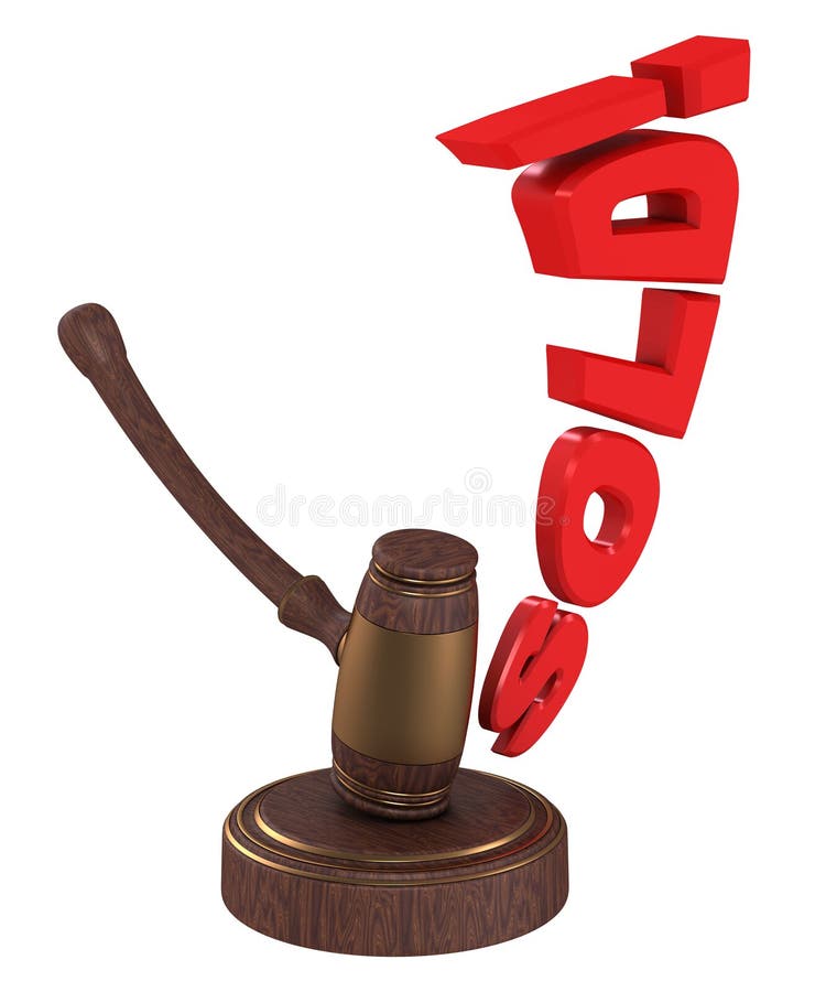 Auction gavel with word sold.