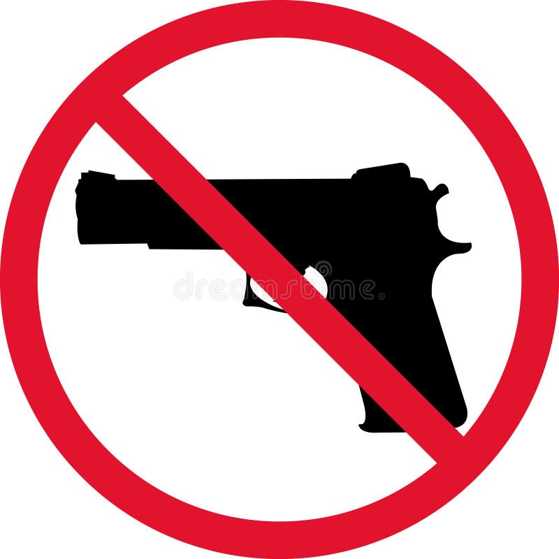 Symbol No gun on white background. Symbol No gun on white background