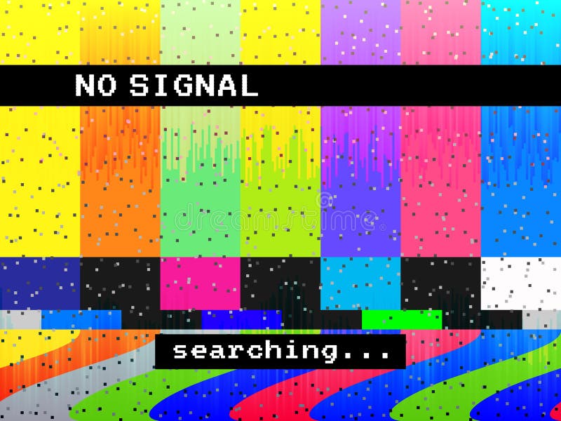 Aucun problème TV de signal Discriminations raciales tordues Déformation de problème de Digital Écran avec des discriminations ra illustration stock Aucun problème TV de signal Discriminations raciales tordues Déformation de problème de Digital Écran avec des discriminations ra illustration stock
