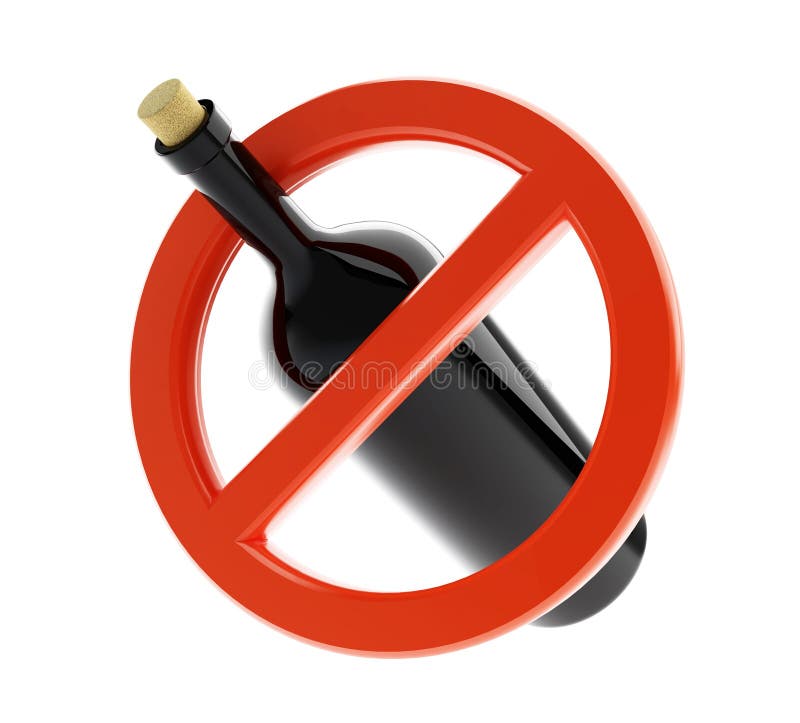 No alcohol sign on a white background. No alcohol sign on a white background