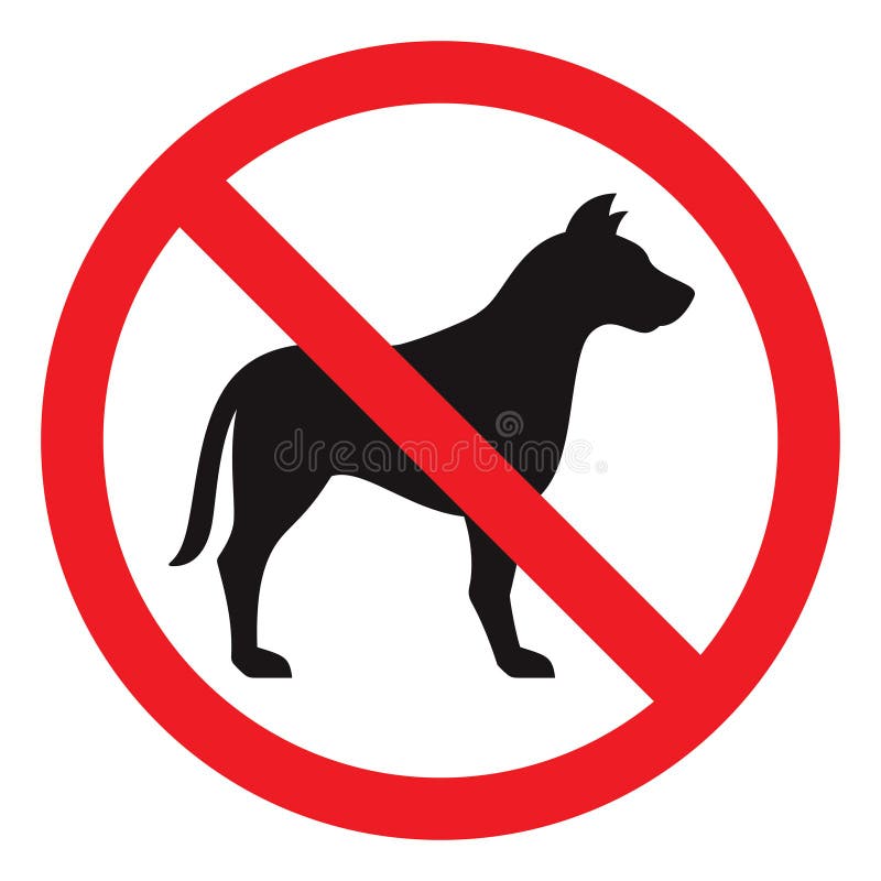 No dog sign, vector illustration. No dog sign, vector illustration