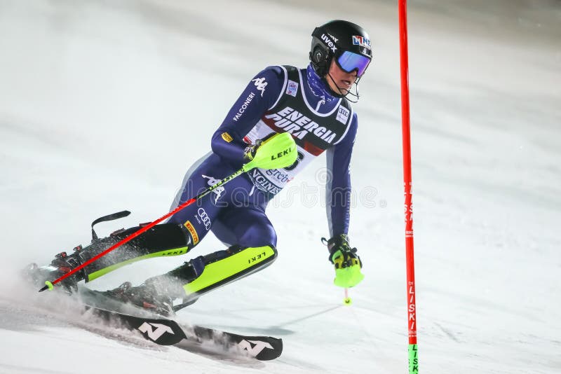 Audi Fis Ski World Cup 2020 Mens Slalom 2nd run stock photo Audi Fis Ski World Cup 2020 Mens Slalom 2nd run stock photo