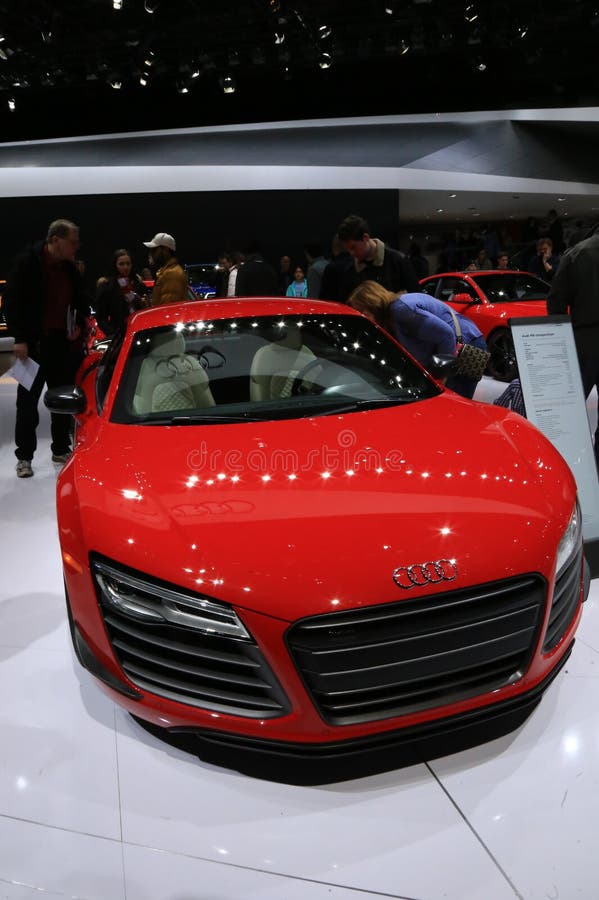 Audi vehicle at the auto show royalty free stock photography Audi vehicle at the auto show royalty free stock photography