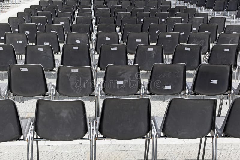 Audience chairs stock photo. Image of chair, seats, plastic 42215898
