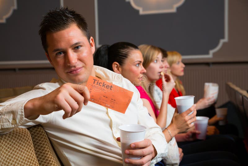 Audience Member Presenting Tickets Stock Photo Image of pass