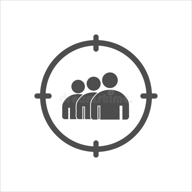 Audiencia, icono de la blanco de la gente Ejemplo del vector, dise?o plano libre illustration Audiencia, icono de la blanco de la gente Ejemplo del vector, dise?o plano libre illustration