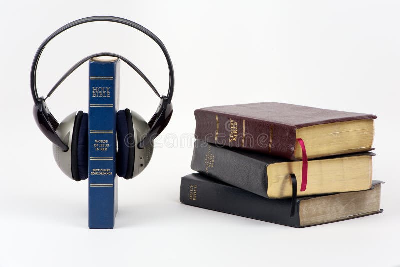 Audio Bible stock image. Image of religion, listening 21433325