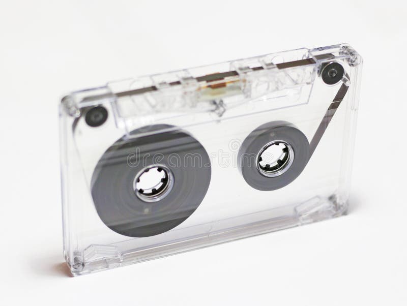 Audio Cassette, Transparent, with Tape Visible Stock Image - Image of sound,  plastic: 168458069