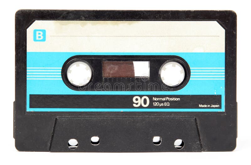 Retro Blank Cassette Tape stock image. Image of hifi, gray 7658383