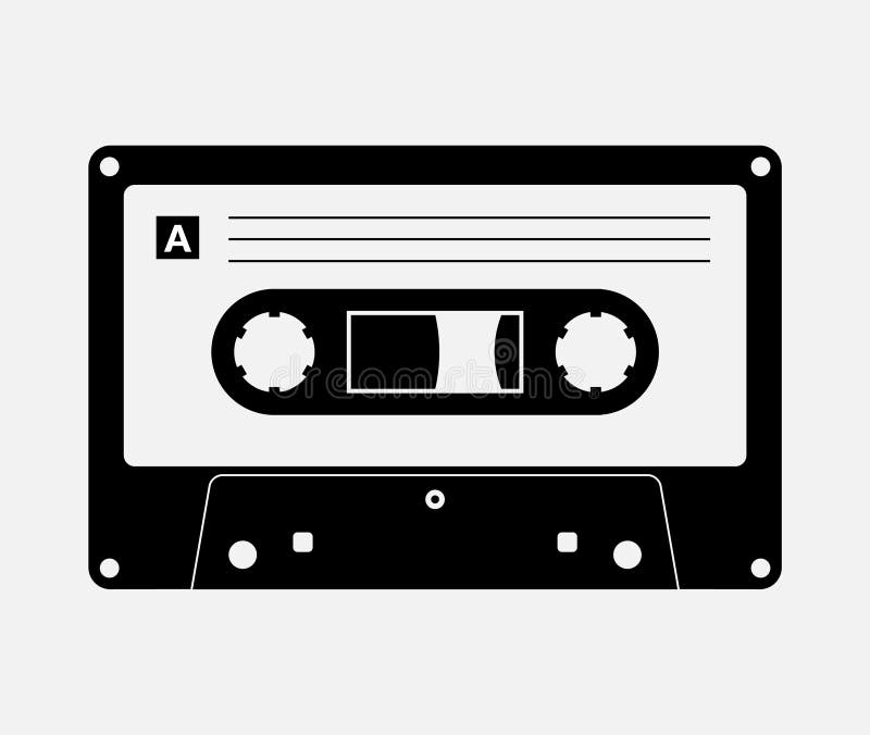 Audio cassette bande isolée vectoriel vieux lecteur de musique rétro. Musique rétro audio cassette 80s vierge mix illustration libre de droits Audio cassette bande isolée vectoriel vieux lecteur de musique rétro. Musique rétro audio cassette 80s vierge mix illustration libre de droits