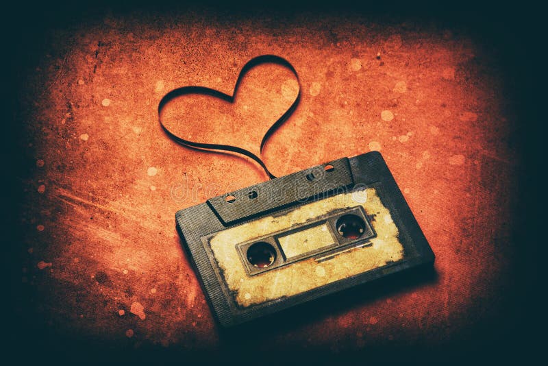 Audio Cassette with Tape Stock Photo Image of market, love