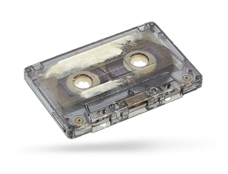 Audio Tape Cassette in Clear Case Isolated on White Stock Photo - Alamy