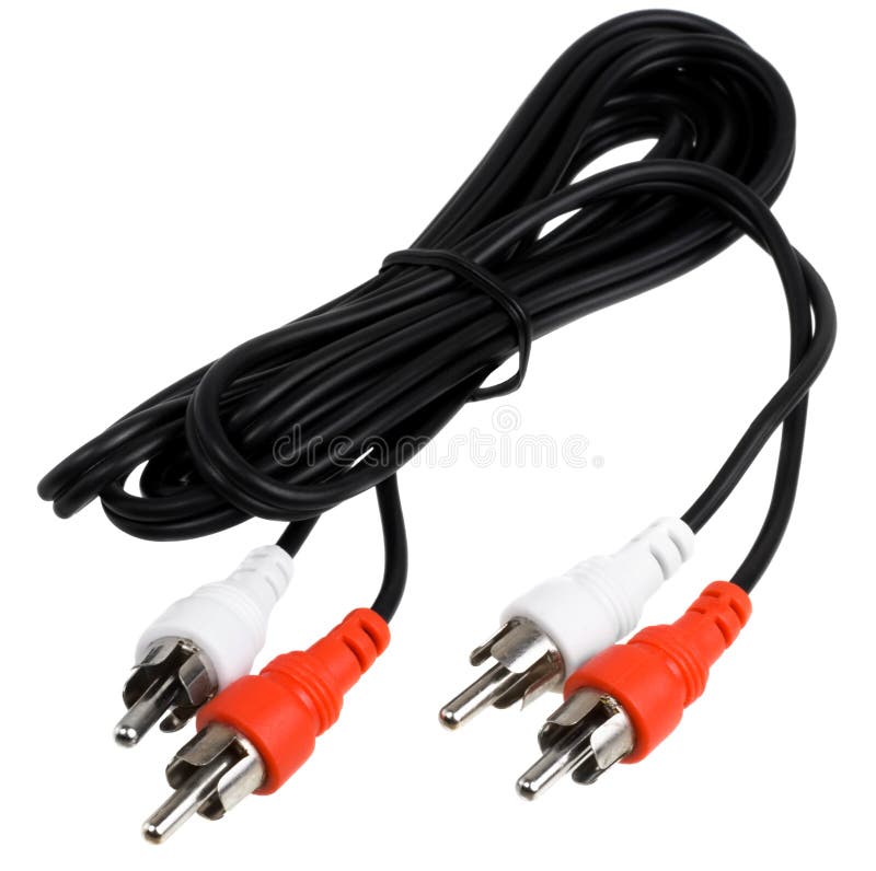 Audio connector cable stock photography