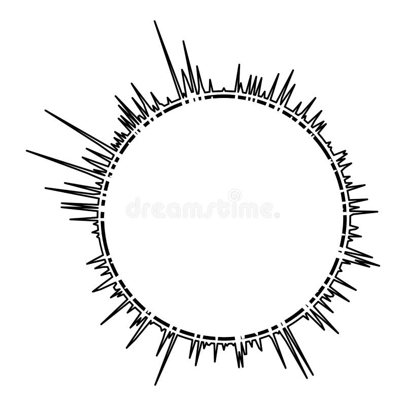 Audio equalizer line icon, simple black style royalty free illustration