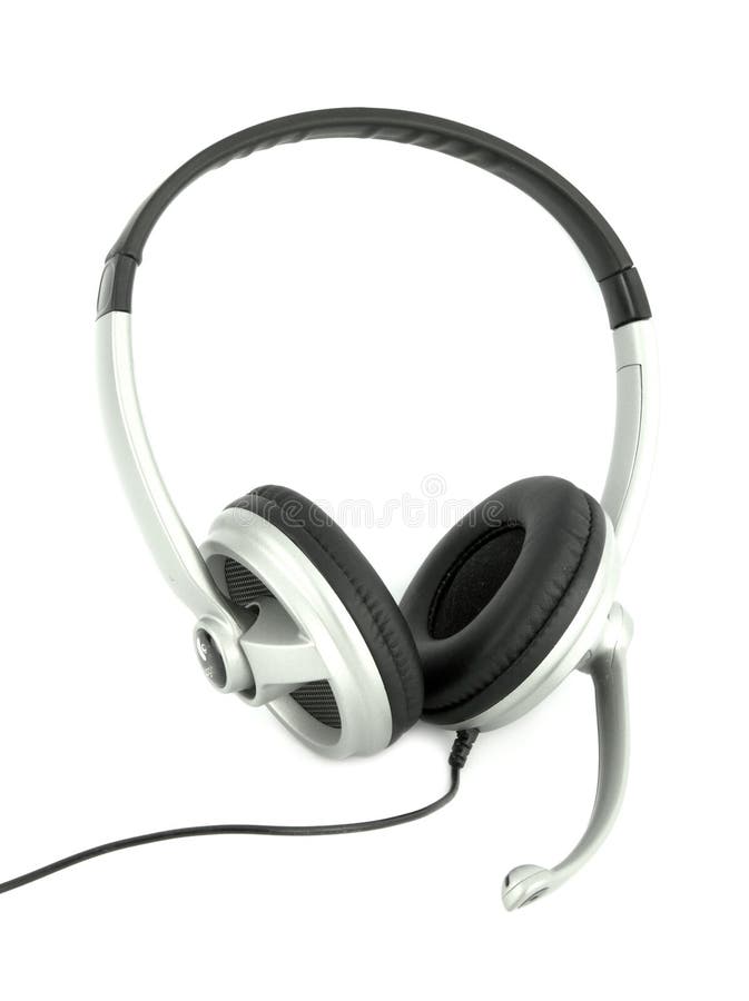 Audio headset with a micro stock photo. Image of headphones 22208362