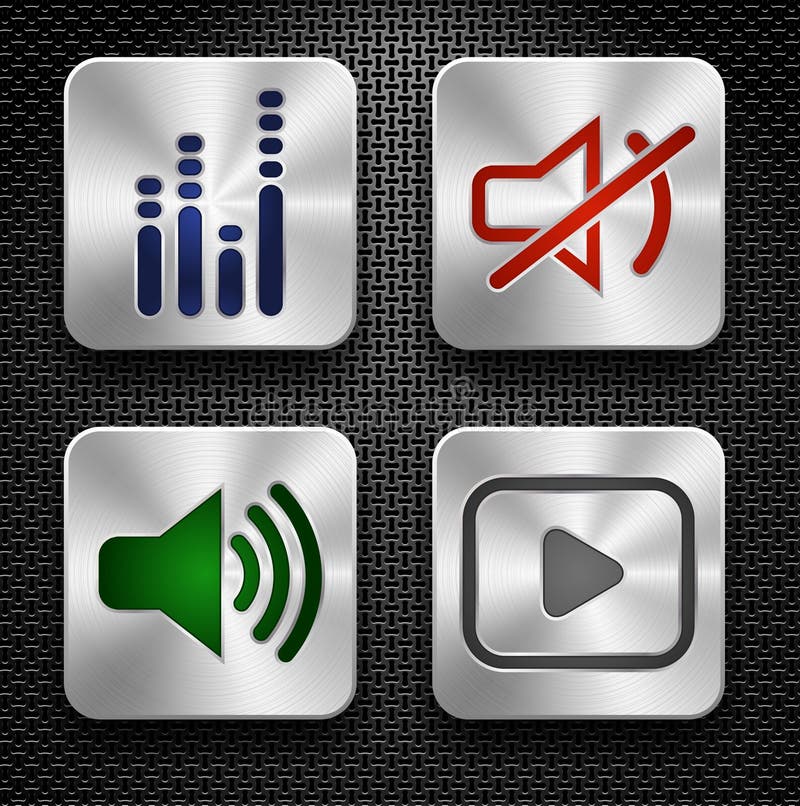 Audio icons set