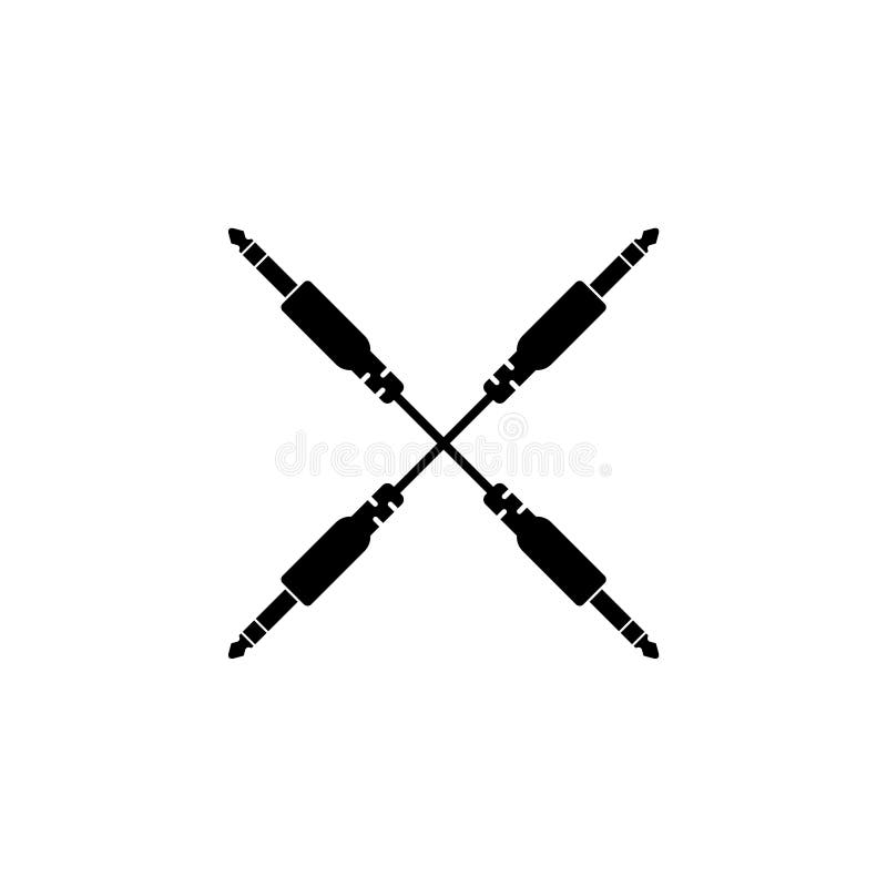 Audio Jack Icon Isolated on White Background Stock Vector