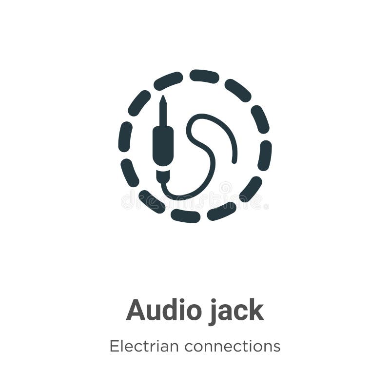 Jack audio icon stock illustration. Illustration of component 27014469