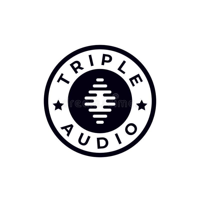 Audio Microphone Company Logo Design Stock Vector Illustration of