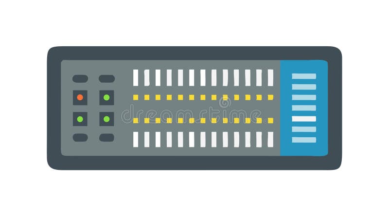 Audio Mixer Console: Sound Engineering and Music, vector design Generative AI royalty free illustration