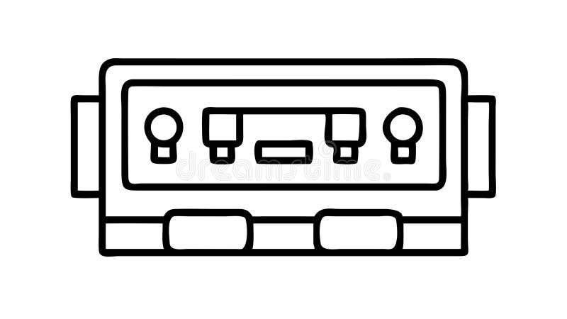 Audio Mixing Console, Sound Engineering Outline, vector design Generative AI royalty free illustration