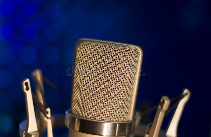 Audio recording vocal studio voice microphone. Recorder, musical.