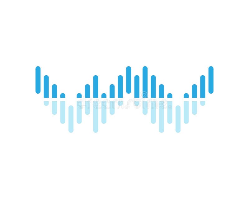 Audio Sound Logo Template Wave Design Concept Icon Stock Vector